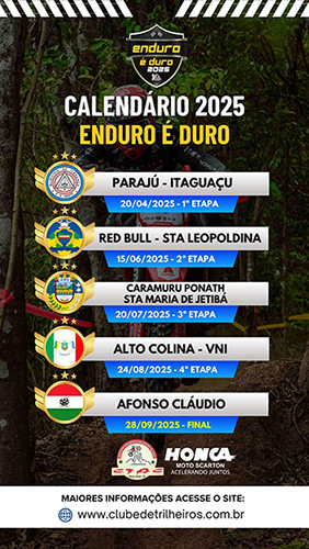 Enduro e duro 2025 - calendario